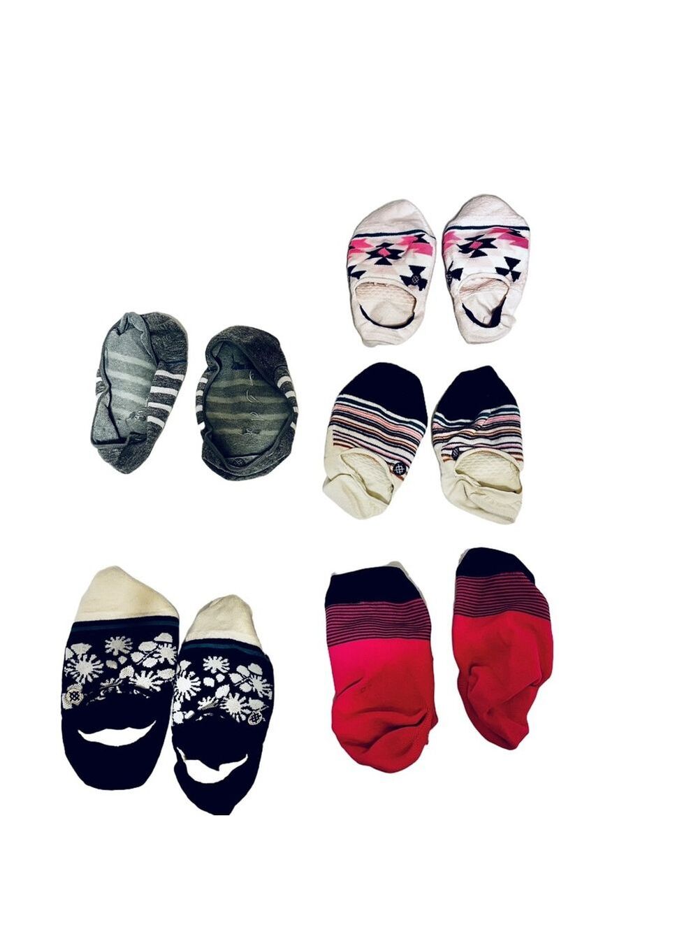 NEW Stance and Adidas Pink Black Gray and White Liner No Show Sock Bundle - Picture 12 of 14
